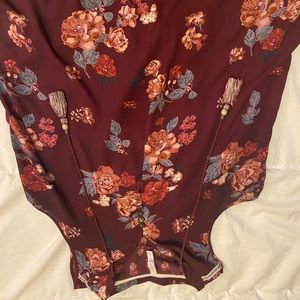 Floral business casual tank top with tassels